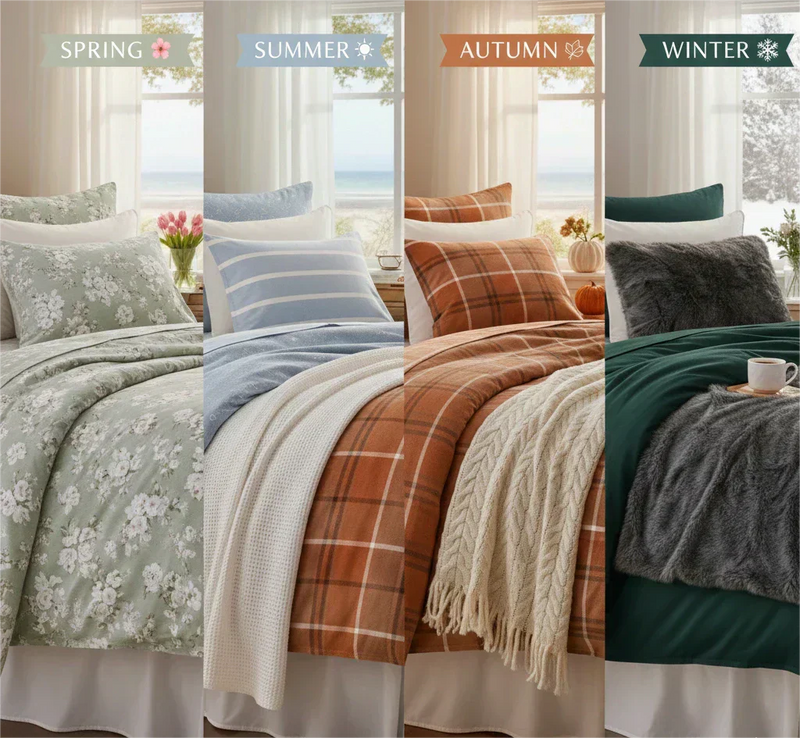 How to Choose the Perfect Bedsheet & Comforter for Every Season